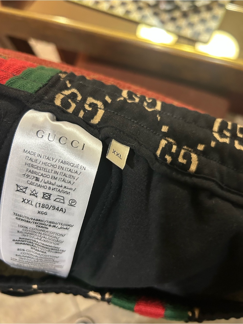 Men's Gucci GG jersey cotton jog pants, size XXL made in Italy - Picture 11 of 14